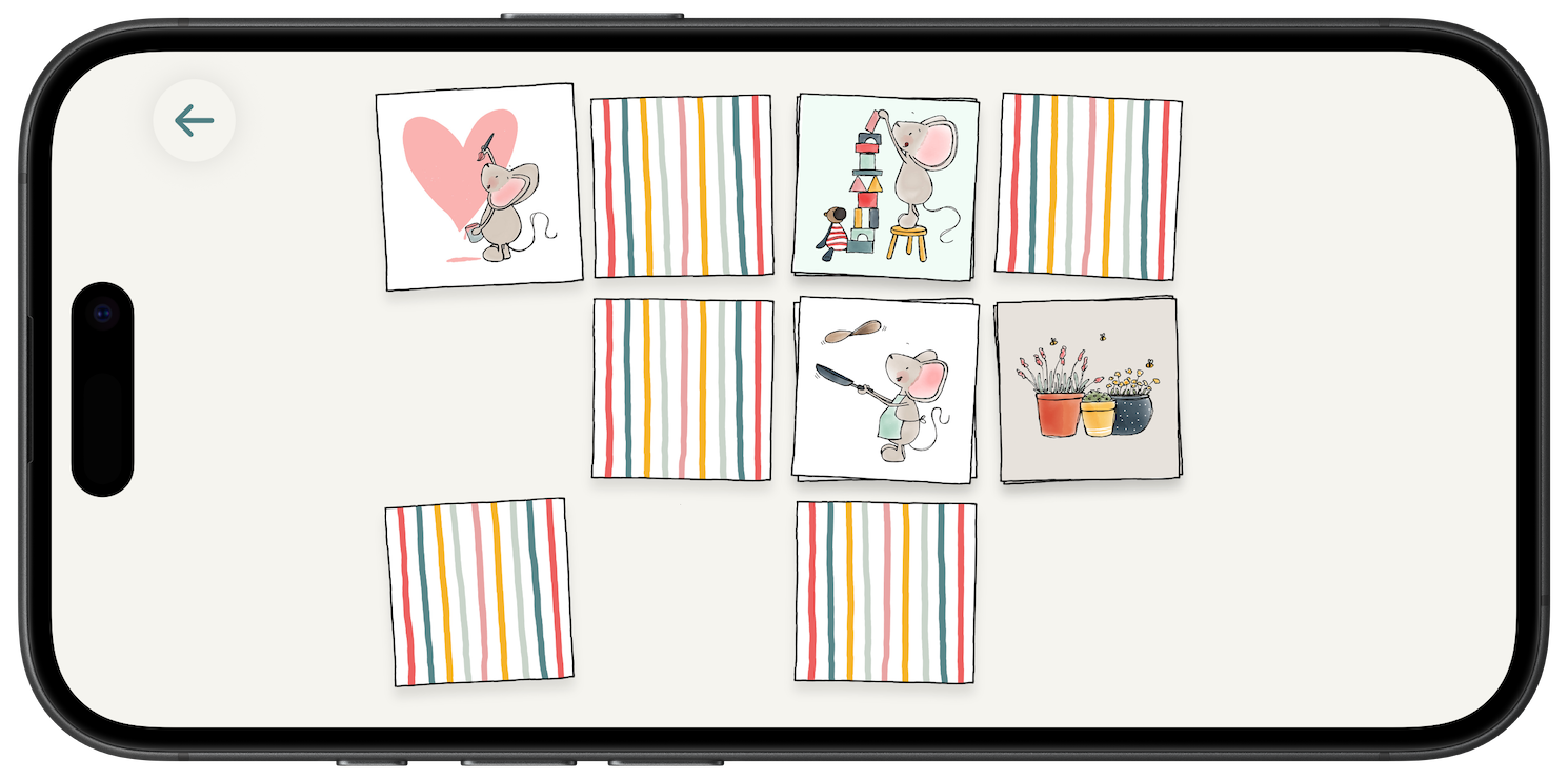 Thuis bij Muis on iPhone – Memory: flip cards and find matching pairs